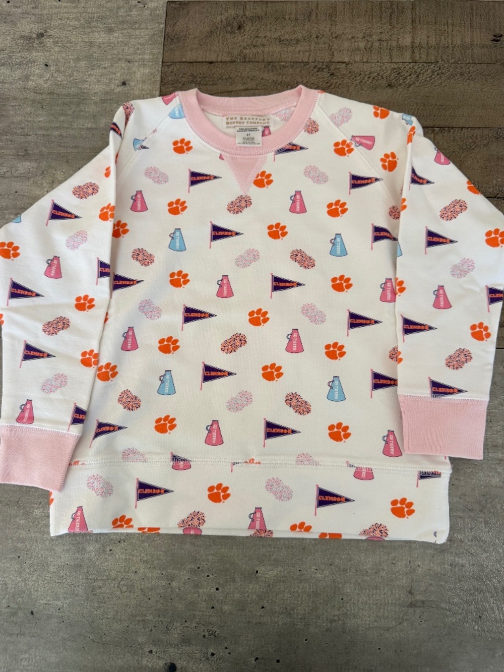 The Beaufort Bonnet Company Clemson Sweatshirt size 4T